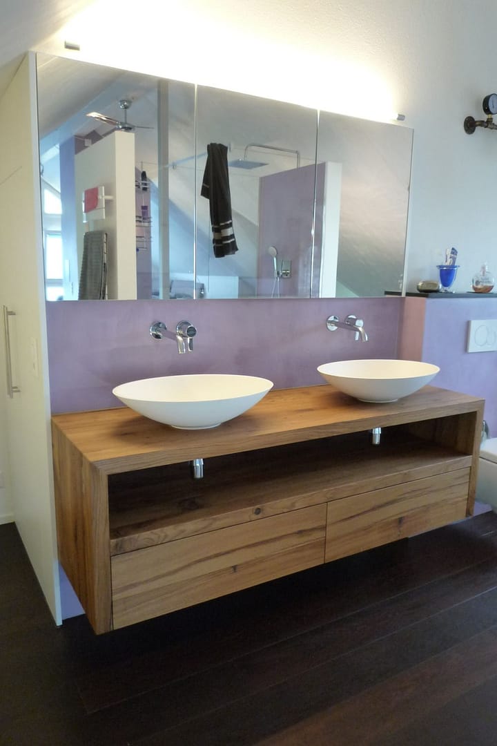 Badezimmer Lavabo vollständig aus Holz bestehend